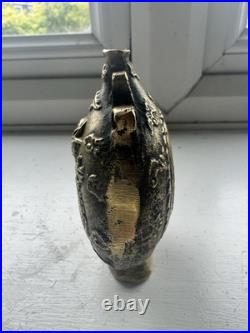 Antique Bronze Bottle Ornament Chinese Late 18th Early 19th Century Dragon RARE