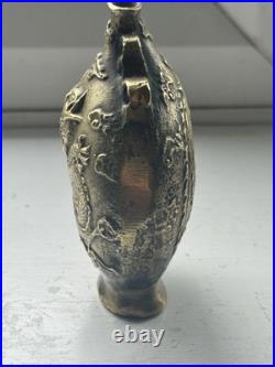 Antique Bronze Bottle Ornament Chinese Late 18th Early 19th Century Dragon RARE