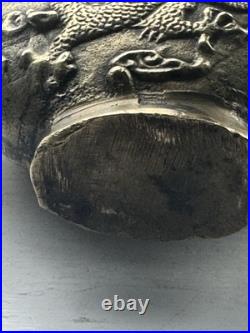 Antique Bronze Bottle Ornament Chinese Late 18th Early 19th Century Dragon RARE