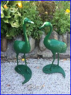 Antique Cast Iron Cranes. Early 20th Century. Original Paint. Fabulous & Rare