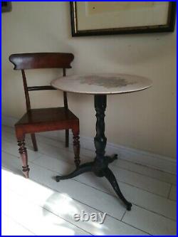 Antique Cast Iron Table Early Victorian Rare Floral top Hall Window Garden Pub Antique Cast Iron Table Early Victorian Rare Floral top Hall Window Garden Pub