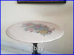 Antique Cast Iron Table Early Victorian Rare Floral top Hall Window Garden Pub Antique Cast Iron Table Early Victorian Rare Floral top Hall Window Garden Pub