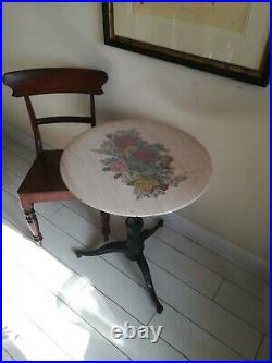 Antique Cast Iron Table Early Victorian Rare Floral top Hall Window Garden Pub Antique Cast Iron Table Early Victorian Rare Floral top Hall Window Garden Pub
