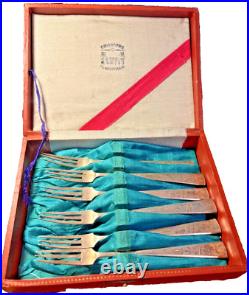 Antique Chinese Export RARE Sterling Silver 6 Forks Set 925 made early 1940s