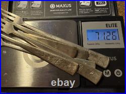 Antique Chinese Export RARE Sterling Silver 6 Forks Set 925 made early 1940s