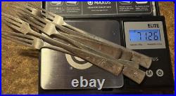 Antique Chinese Export RARE Sterling Silver 6 Forks Set 925 made early 1940s