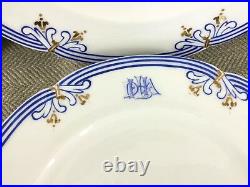 Antique Coalbrookdale Porcelain Dinner Plates Early Coalport Rare Set of 6 1805+