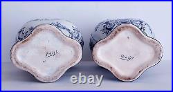Antique DELFT XL GINGER JAR LIDDED VASE 17.3 INCHES EMBOSSED ACCENTS RARE Antique DELFT XL GINGER JAR LIDDED VASE 17.3 INCHES EMBOSSED ACCENTS RARE