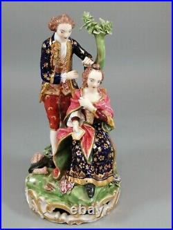 Antique Derby figurine court hairdresser, early 19th century, rare