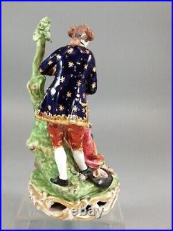 Antique Derby figurine court hairdresser, early 19th century, rare