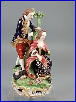 Antique Derby figurine court hairdresser, early 19th century, rare