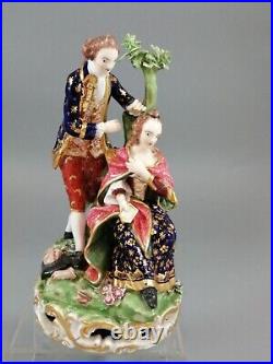 Antique Derby figurine court hairdresser, early 19th century, rare