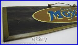 Antique Drink Moxie Sign rare early 1900s tin litho H. D. Beach Coshocton Ohio