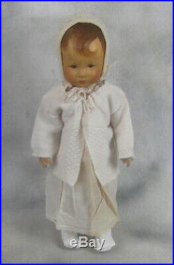 Antique EARLY17 Kathe Kruse Rare VIII Cloth Head Doll painted hair 1920s