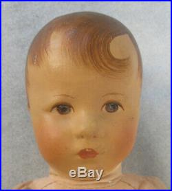 Antique EARLY17 Kathe Kruse Rare VIII Cloth Head Doll painted hair 1920s