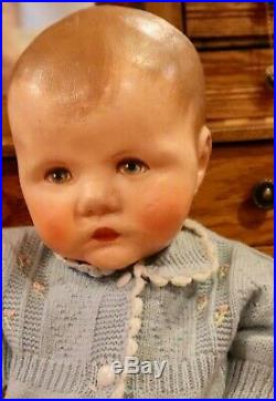 Antique EARLY18 Kathe Kruse Extremely Rare Du Mein Cloth Head Doll