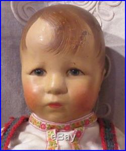 Antique EARLY 18 Kathe Kruse Hampelchen Extremely Rare ALL Original Doll