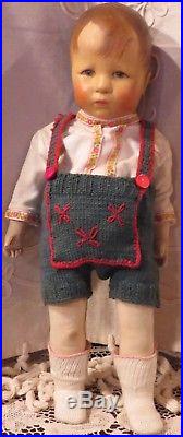 Antique EARLY 18 Kathe Kruse Hampelchen Extremely Rare ALL Original Doll