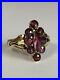 Antique_Early_1800s_French_18k_Gold_RARE_Perpignan_Garnet_Marquise_Ring_Hallmark_01_bkw