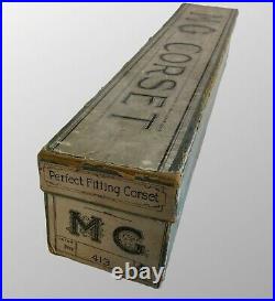Antique Early 1900s CORSET BOX MME GUILLOT Corset Maker Rare Original