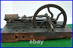 Antique Early 1900s Cast Iron Live Steam Engine Model Old Barn Find Rare