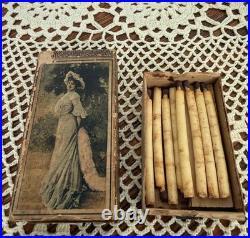 Antique Early 1900s Rare French Wax Bordello Match Candles With Timer