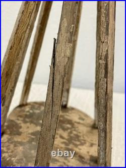 Antique Early 20thC. Rare Diminutive Size Hand Carved Wood Santos Cage Doll