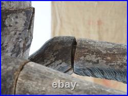 Antique Early 20th-Century Large Rare Hand-Carved Asian Decorative Wooden Horse