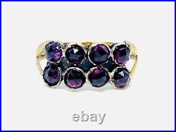 Antique Early 22ct Gold garnet ring. With Rare hallmark