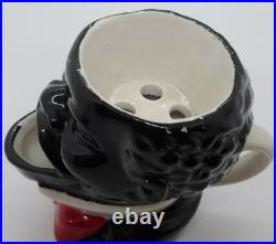 Antique Early Black Americana Figural Head Porcelain Ceramic Shaving Mug Rare