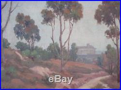 Antique Early California Painting Coast Seascape Landscape Rare Sylvain Tujague