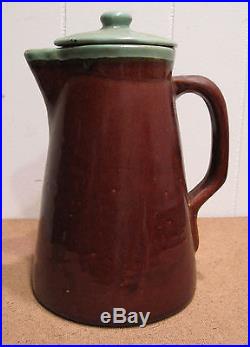 Antique Early Country Fare Louisville Pottery Coffee Pot Rare Burner Tilt Stand