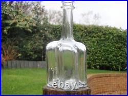 Antique Early Georgian glass RARE Cruciform decanter serving bottle c 1720
