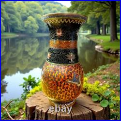 Antique Early Meiji Japanese Cloisonne Large Vase Attributed to Namikawa Rare