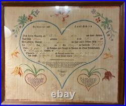 Antique Early Pennsylvania German Fraktur Rare 1802 Antique Early Pennsylvania German Fraktur Rare 1802