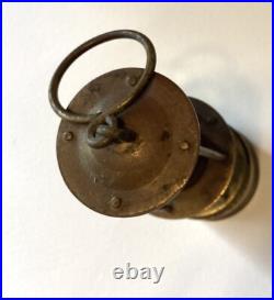 Antique Early Rare Brass Acenylene Miners Safety Lantern Nautical