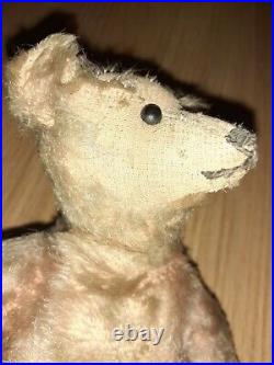 Antique Early Rare Steiff Metal Button Jointed Teddy Bear Called Pepper. 25 cm