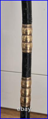 Antique Early Rare c1900s Hermes Paris Riding Crop / Whip. Leather & Brass