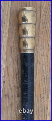 Antique Early Rare c1900s Hermes Paris Riding Crop / Whip. Leather & Brass