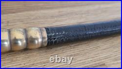 Antique Early Rare c1900s Hermes Paris Riding Crop / Whip. Leather & Brass