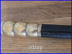 Antique Early Rare c1900s Hermes Paris Riding Crop / Whip. Leather & Brass