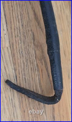 Antique Early Rare c1900s Hermes Paris Riding Crop / Whip. Leather & Brass