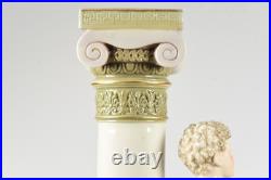 Antique Early Royal Dux Figural Candlestic with Antique Staple Repair RARE