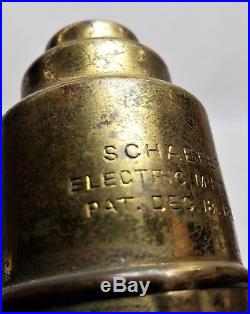 Antique Early Unusual Original Rare Scheafer Nipple Light Bulb W Socket Switch