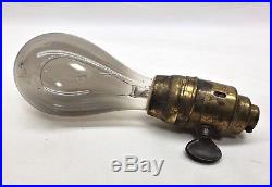 Antique Early Unusual Original Rare Scheafer Nipple Light Bulb W Socket Switch