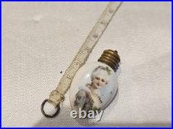 Antique Early Victiorian Perfume Bottle Hand Painted Perfect 19C Rare Porcelain