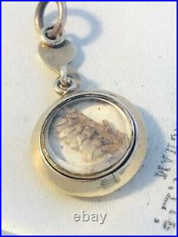 Antique Early Victorian 9 Ct Rose Gold Mourning Pendant Rare Collectible 1850s