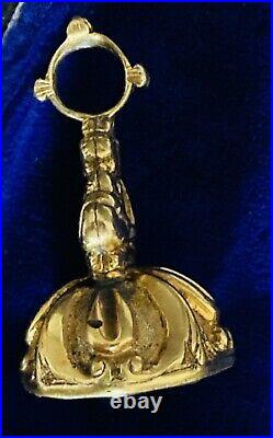 Antique Early Victorian Fob Seal / Pendant Bloodstone Rare Collectible 1850s