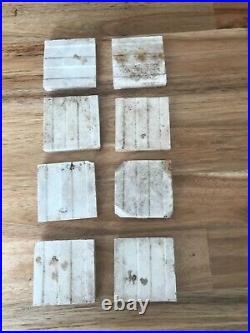 Antique Early Victorian Tiles BURSLEM 1850 ULTRA RARE Blue & White T&R BOOTE X8