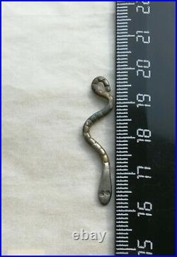 Antique Early Viking Age Zoomorphic Snake Silver Amulet Super Rare